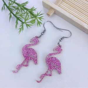 Flamingo Dangle Drop Earrings